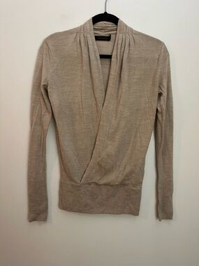 The Limited Wrap Sweater Beige XSmall EUC